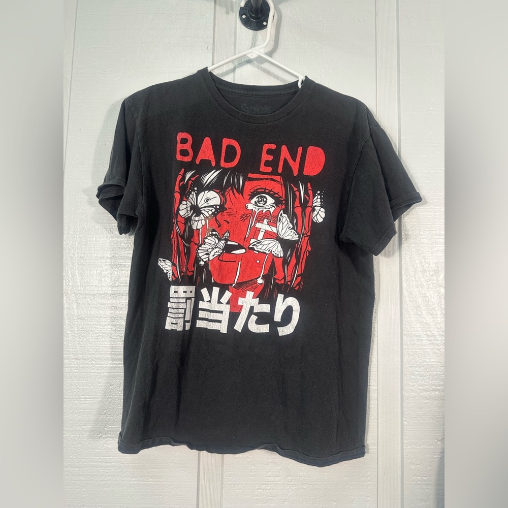 Bad End Crewneck Anime Manga TV Show T shirt Size Small EUC